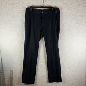 Adidas Pants Mens 34 x 30 Black Straight-Leg Slash Pockets Mid-Rise Classic 6767